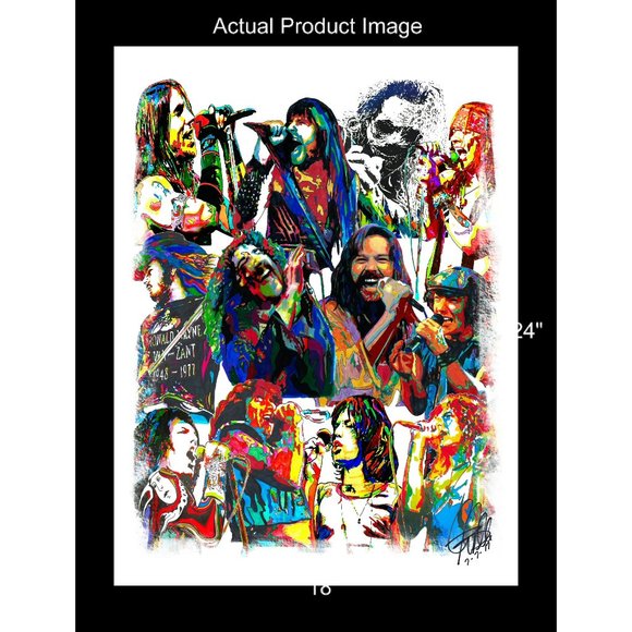 Lead Singers Robert Plant Axl Rose Bon Scott Bob Seger Rock Music Poster 18x24 - Picture 2 of 5